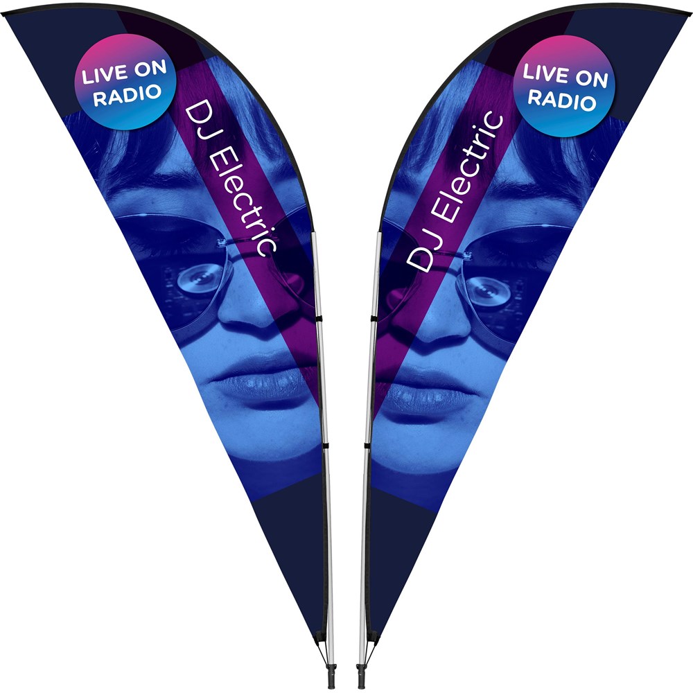 Legend 3M Sublimated Sharkfin Double-Sided Flying Banner - 1 complete unit - Image 20