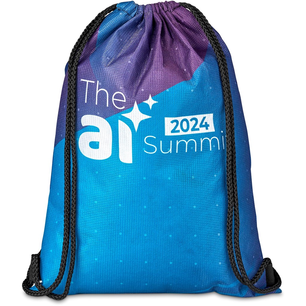 Pre-Printed Sample Hoppla Bellville Recycled PET Drawstring Bag