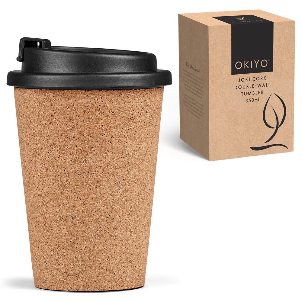 Okiyo Joki Cork & Wheat Straw Double-Wall Tumbler – 350ml - Image 6