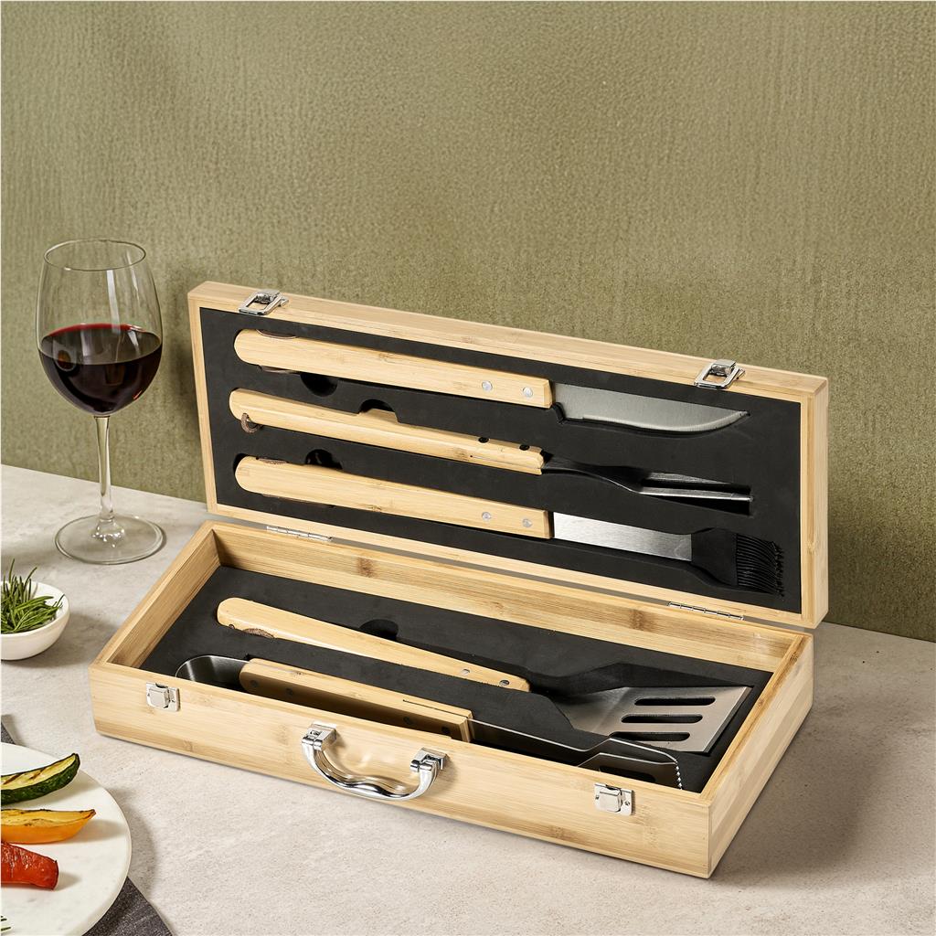 Okiyo Yakiniku Bamboo 5-Piece Braai Set - Image 5