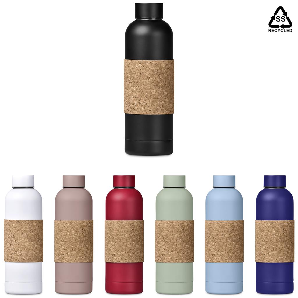 Kooshty Bermuda Kork Recycled Stainless Steel Water Bottle - 800ml - Image 3
