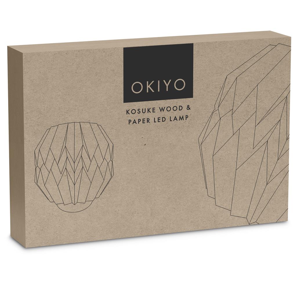 Okiyo Kosuke Wood & Paper LED Lamp - Image 3