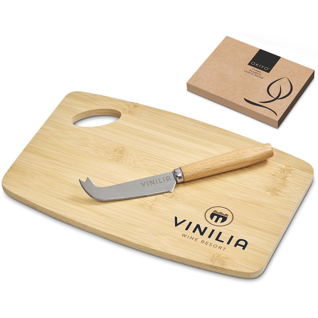Okiyo Edamu Bamboo Cheese Board Set - Image 8