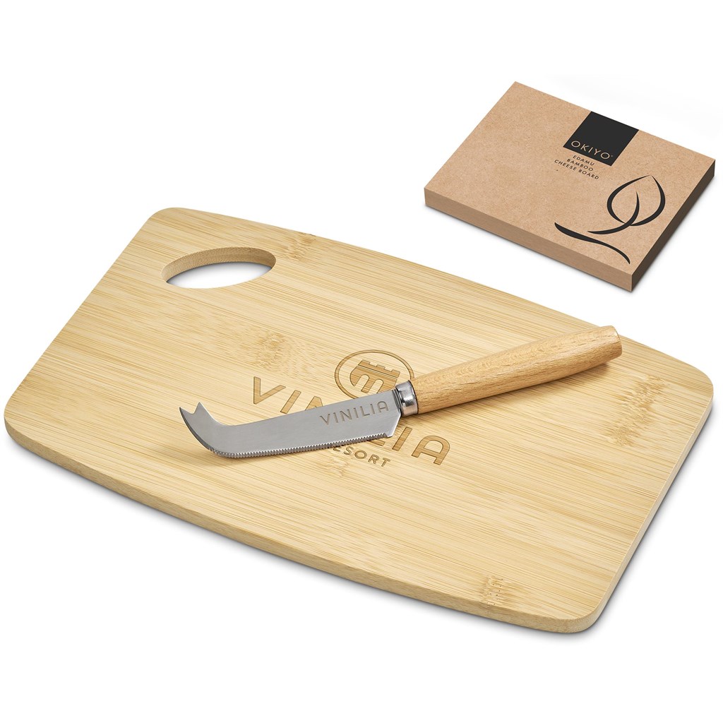 Okiyo Edamu Bamboo Cheese Board Set - Image 4