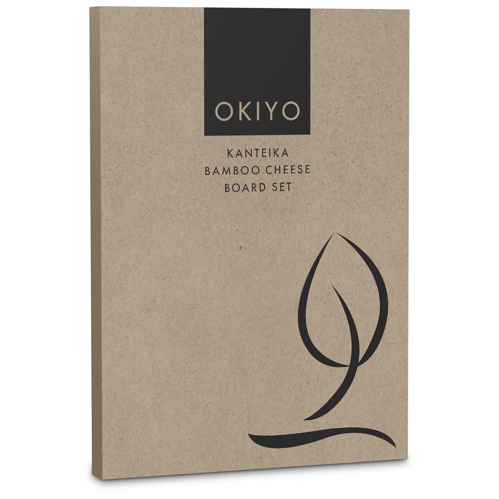 Okiyo Kanteika Bamboo Cheese Board Set - Image 3