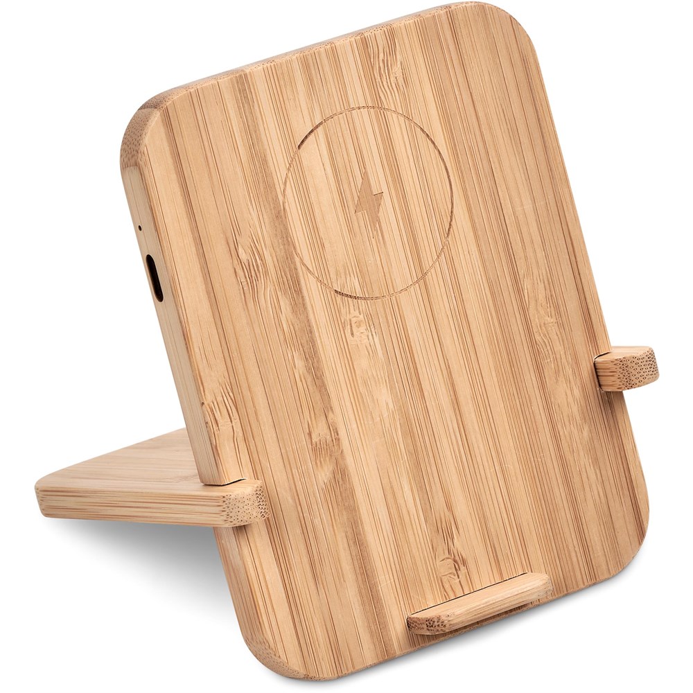 Okiyo Noryoku Bamboo Wireless Charging Phone Stand - Image 2