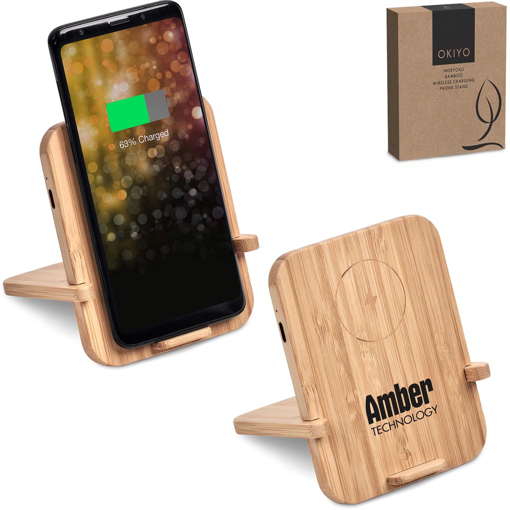 Okiyo Noryoku Bamboo Wireless Charging Phone Stand - Image 10