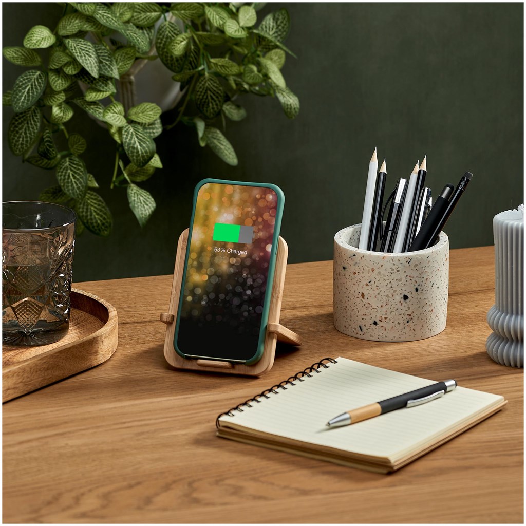 Okiyo Noryoku Bamboo Wireless Charging Phone Stand - Image 14