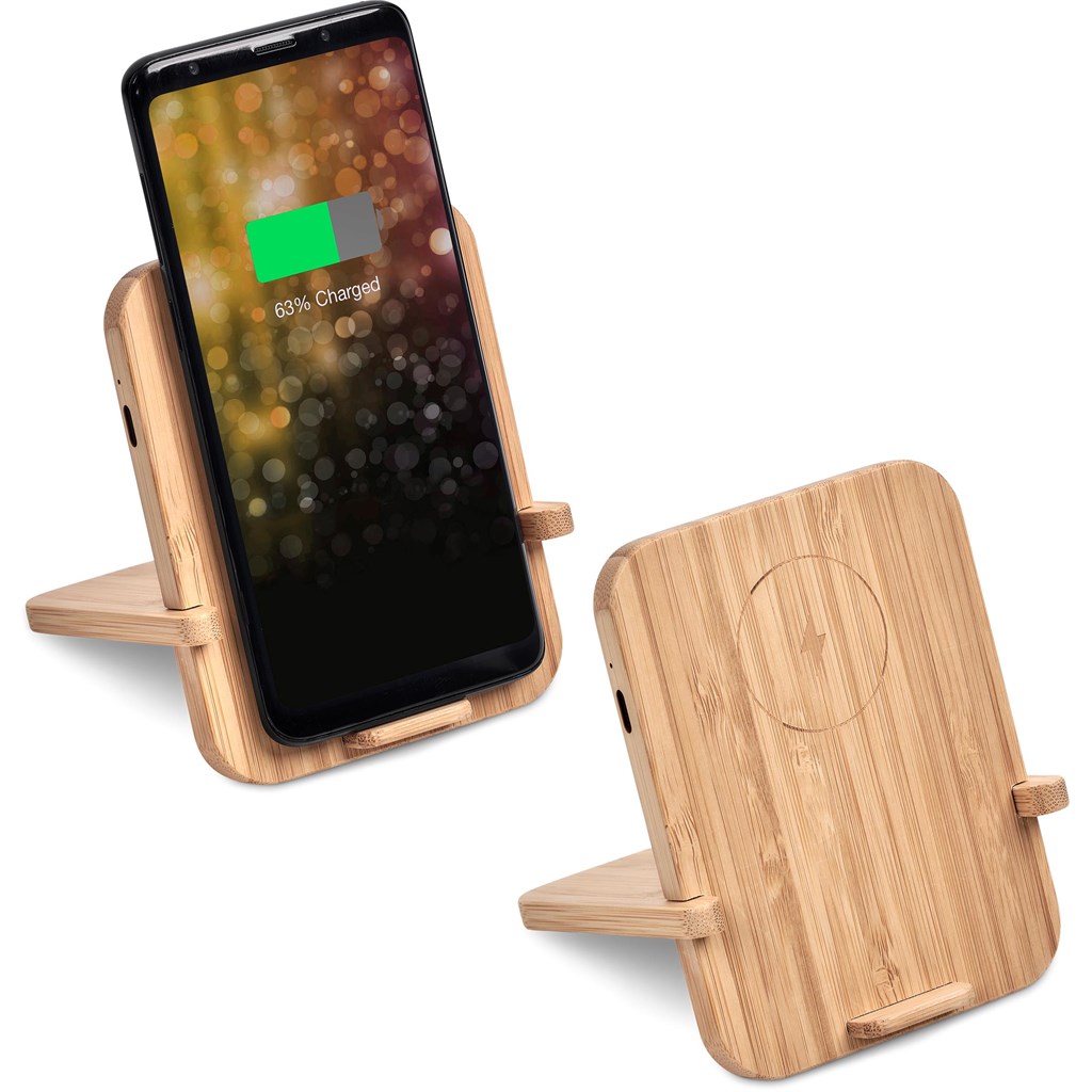 Okiyo Noryoku Bamboo Wireless Charging Phone Stand - Image 4