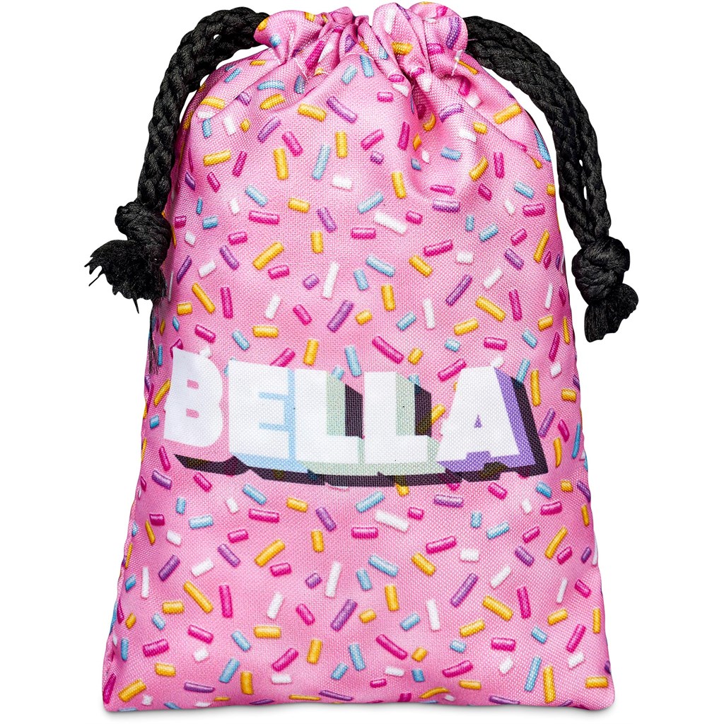 Pre-Printed Sample Hoppla Atlantic Mini Polyester Drawstring Pouch - Image 3