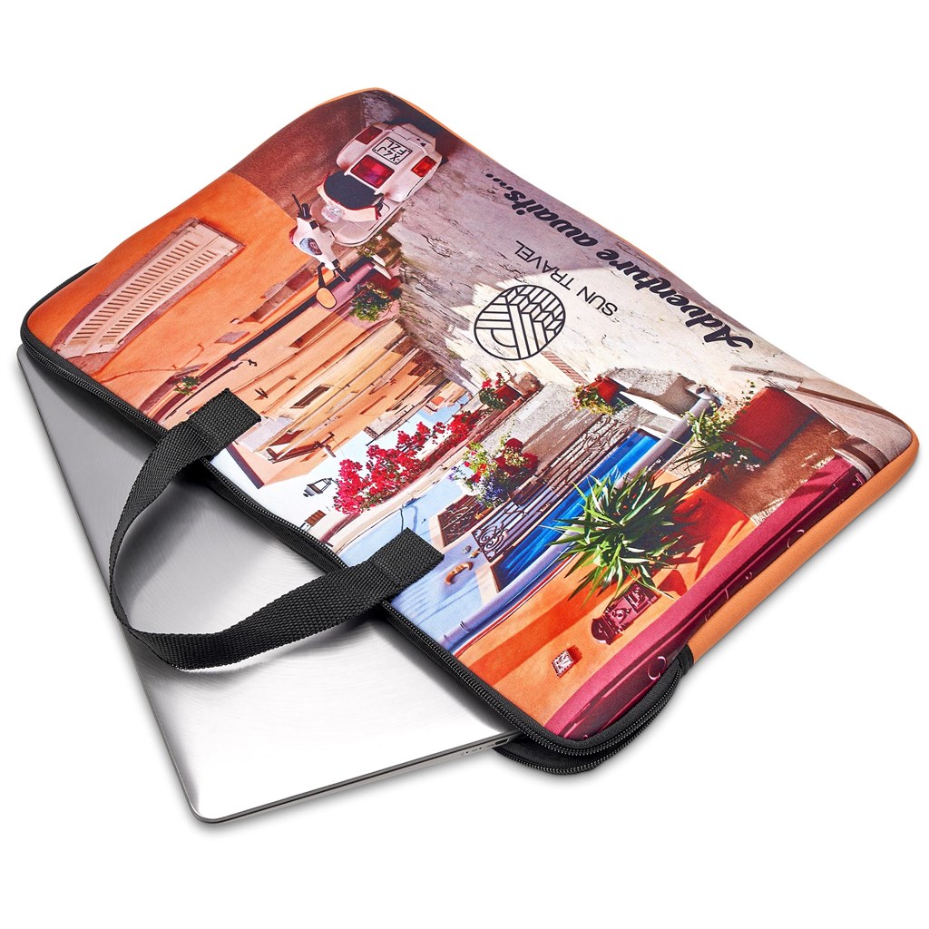 Pre-Printed Sample Hoppla Cloud Neoprene Laptop Sleeve with Handles – 15 -16 inch - Image 2