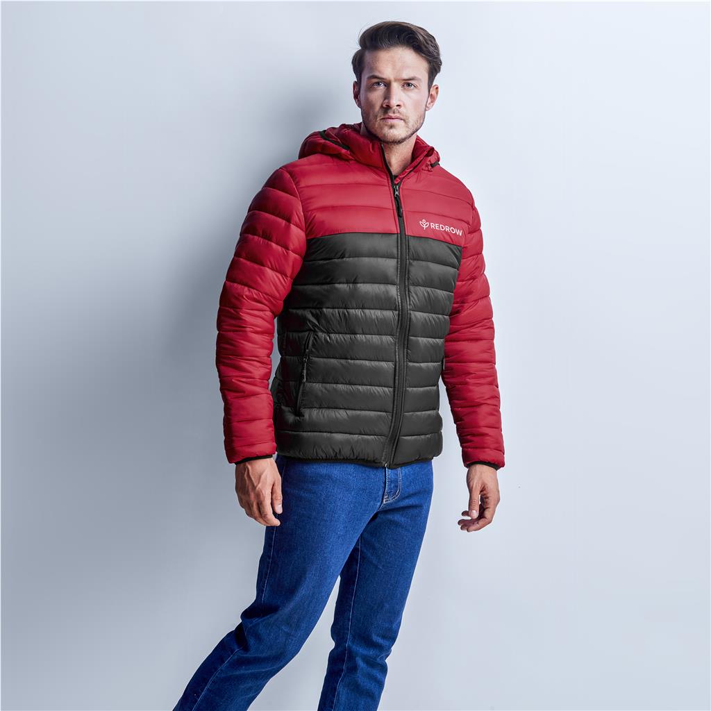 Mens Kyoto Two-Tone Jacket - Black Red - Image 3