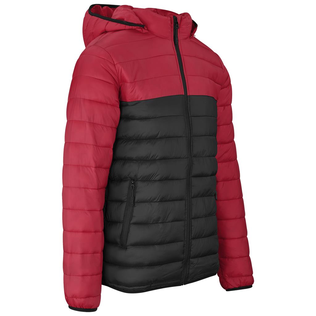 Mens Kyoto Two-Tone Jacket - Black Red - Image 2