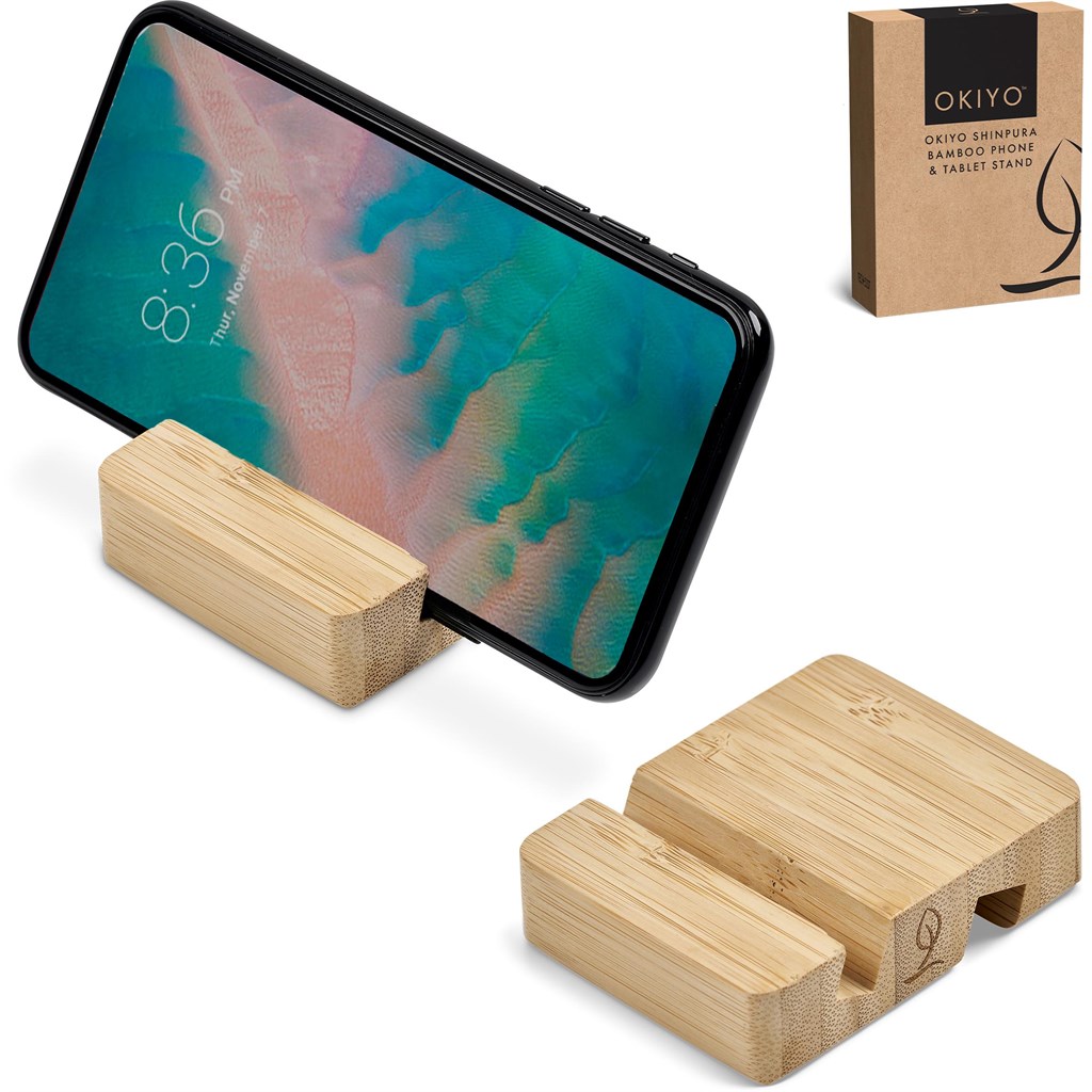 Okiyo Shinpura Bamboo Phone & Tablet Stand - Image 2