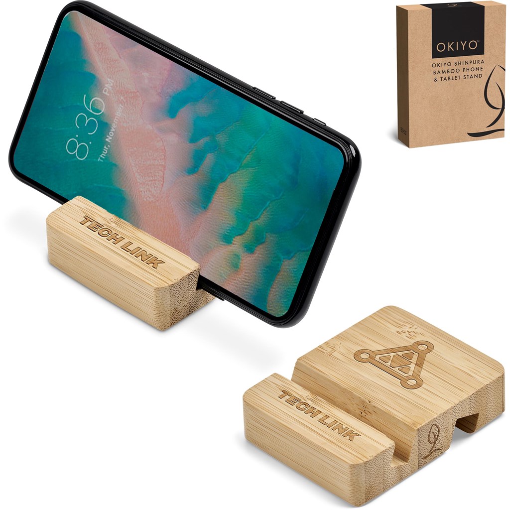 Okiyo Shinpura Bamboo Phone & Tablet Stand - Image 4